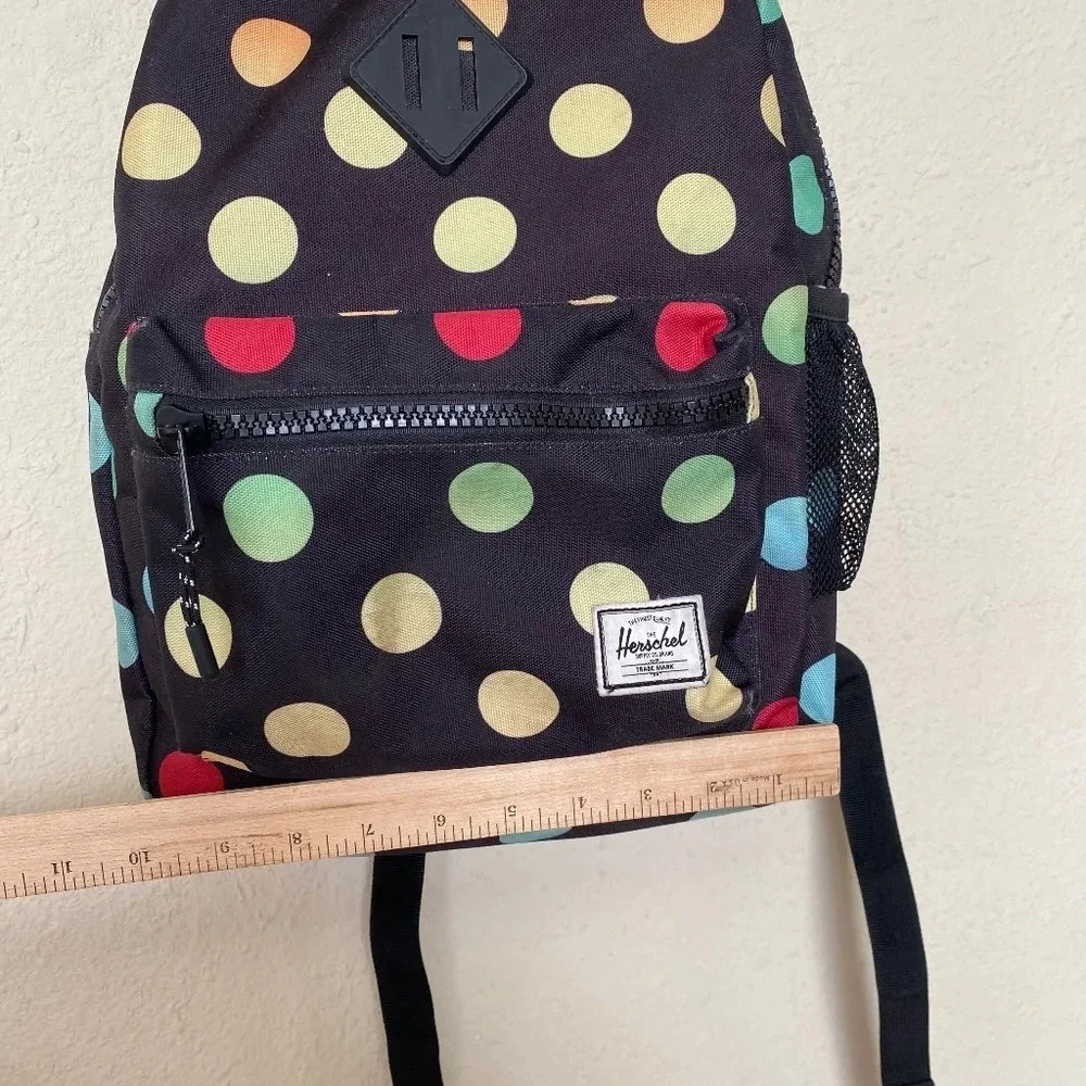 Herschel Kids Polka Dot Printed Backpack with Zip Closure and Adjustable Shoulde